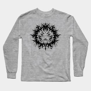 Zodiac Sun Tarot Card graphic design in Black Long Sleeve T-Shirt